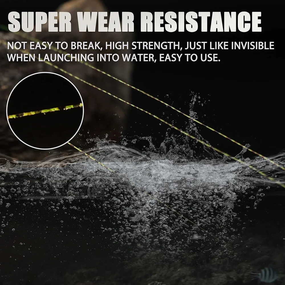 1000m Invisible Fishing Line 3D Spoted Bionic Fluorocarbon Coated Monofilament Nylon Line Speckle Carp Algae Fishing Pesca