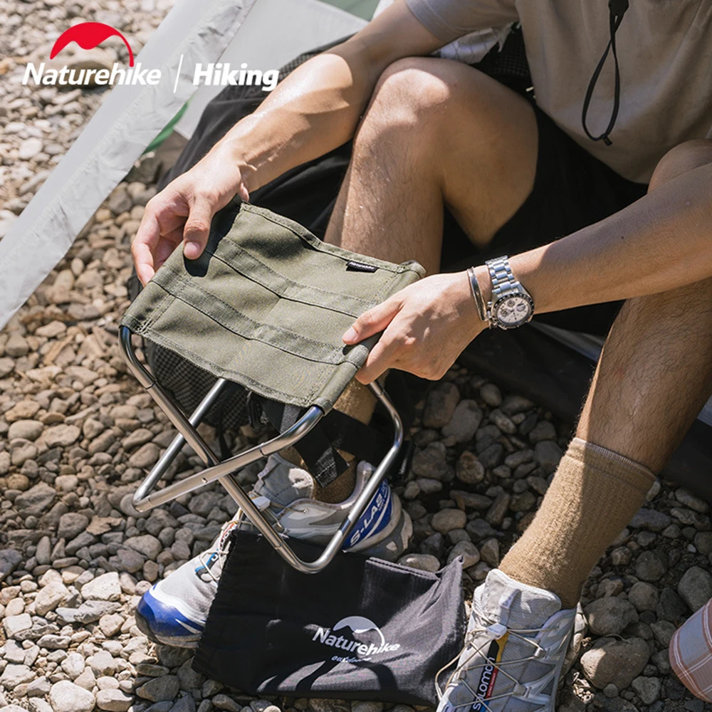 

Портативная Складная скамейка Naturehike, алюминиевый сплав, для пикника, кемпинга, ультралегкий стул для хранения, рыбалки