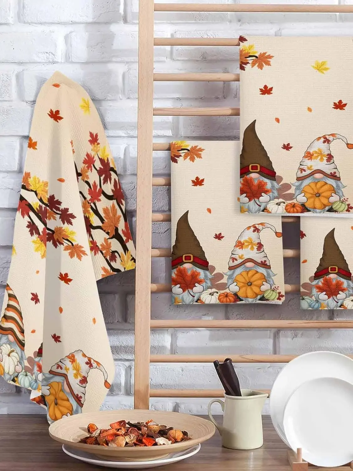 

Осенний День Благодарения, гном, ферма, урожай тыквы, кухонные полотенца, чистящие средства, быстросохнущая полотенца, полотенца для рук, украшения для дома