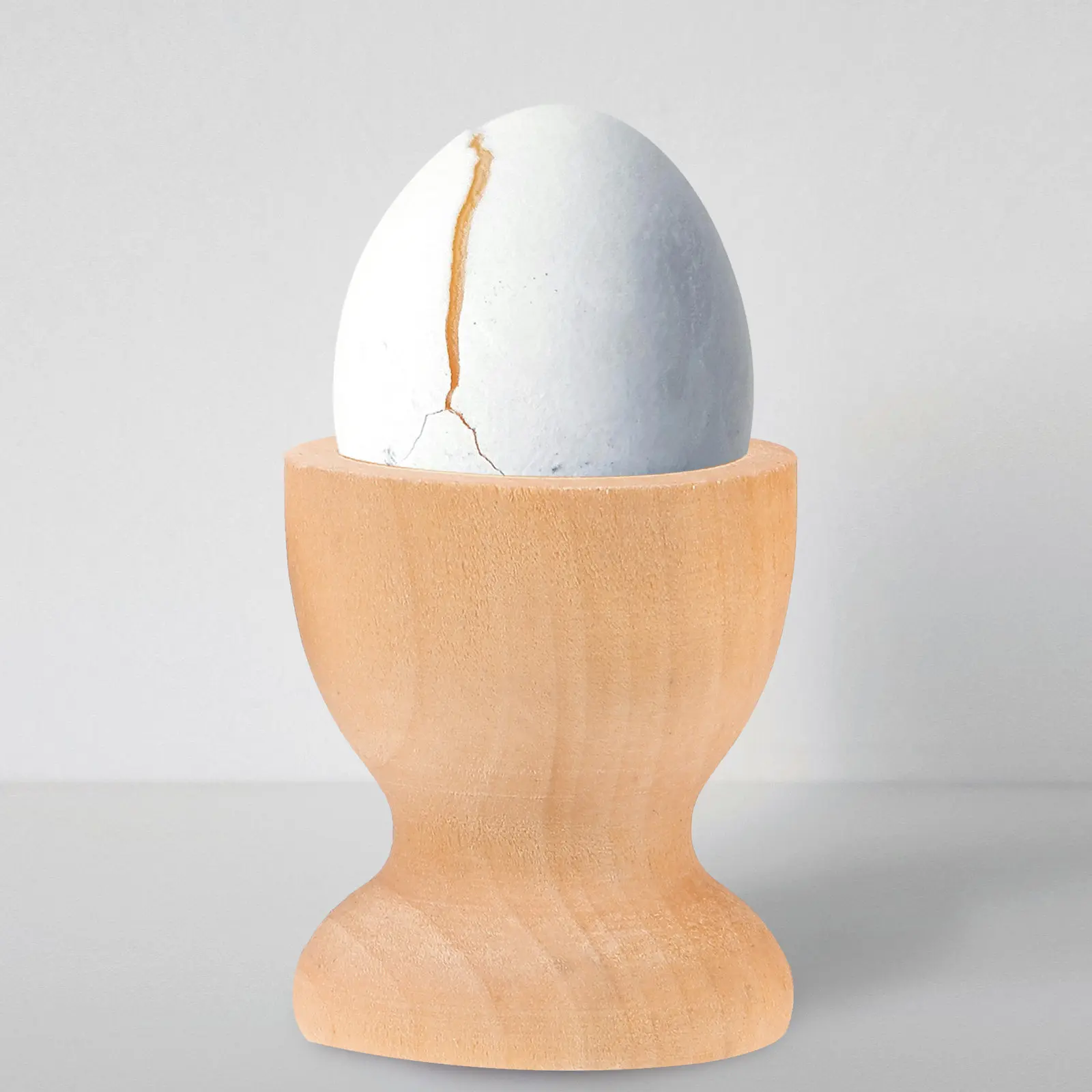 10Pcs Natural Unpainted Wooden Egg Holder for Easter Doodle DIY Decoration Kitchen Breakfast Egg Cup Restaurant Dining Room