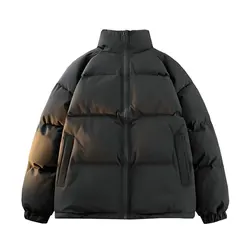 Chaqueta cálida de invierno para hombre y mujer, parka gruesa con cuello levantado, abrigo cálido informal de Color sólido, ropa de calle a la moda, nueva