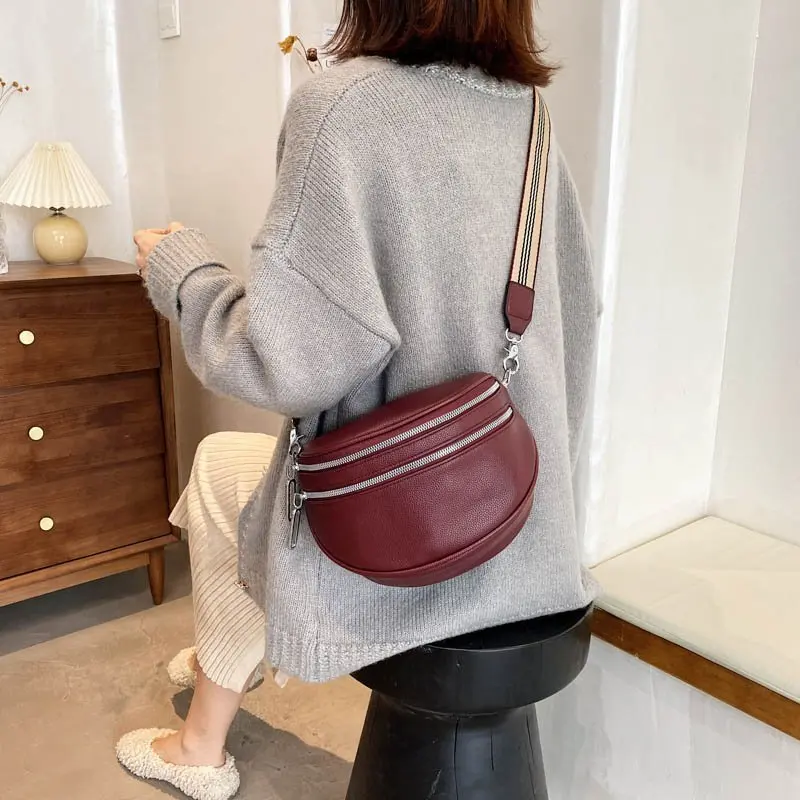 Women Vintage Crossbody Shoulder Bags PU Leather Fashion Luxury Designer Branded Lady Trend Handbags Purse Sac De Luxe Femme