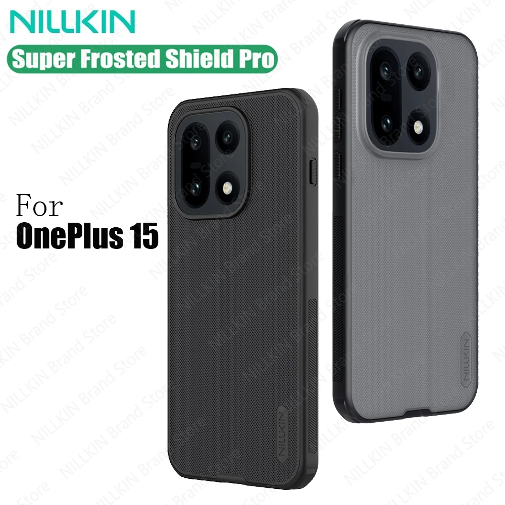 Nillkin For OnePlus 15 Case Frosted Shield Pro Soft Edges Hard Shell Shockproof Non-Slip Ultra-thin Back Cover For One Plus 15