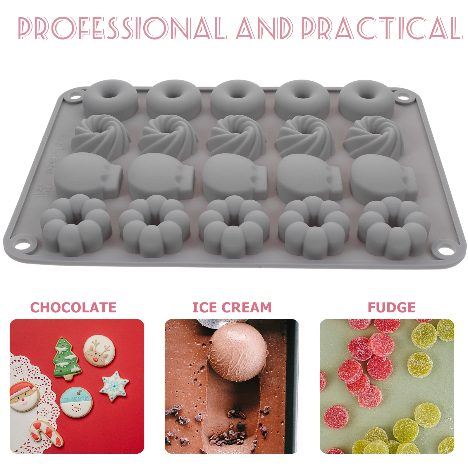 

Small Donut Mold Child Chocolate Shaped Silica Gel Shapes Silicone Candy Moulds