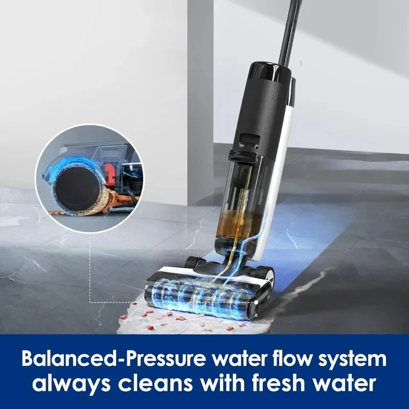 S7 FlashDry Smart Cordless Wet Dry Vacuum Cleaner, Long Runtime, Great for Sticky Messes, Self-cleaning,Dual-sided Edge Cleaning