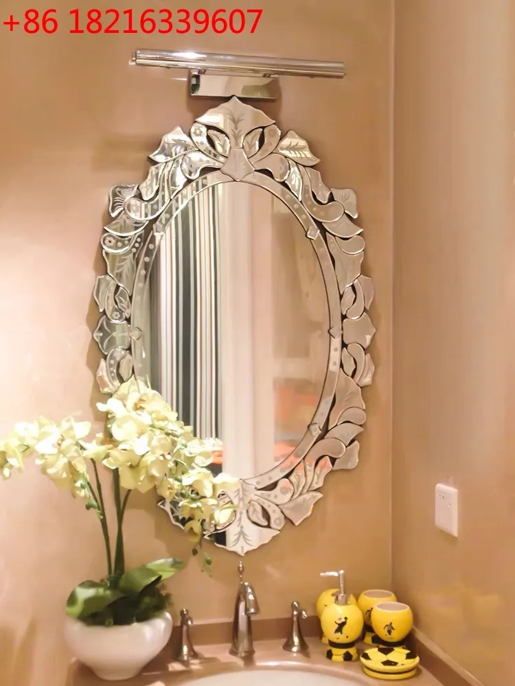 YAO YAO European Style Hand-carved Venetian Mirror Wall Porch Fireplace Home Decoration Mirror