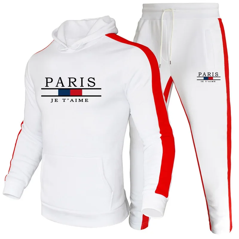 Men's Tracksuit Printing Casual Sweatshirts 2 Pcs Set Outdoor Fitness Sports Jogging Hoodies Suit Autumn Winter Fashion Clothing - view 4