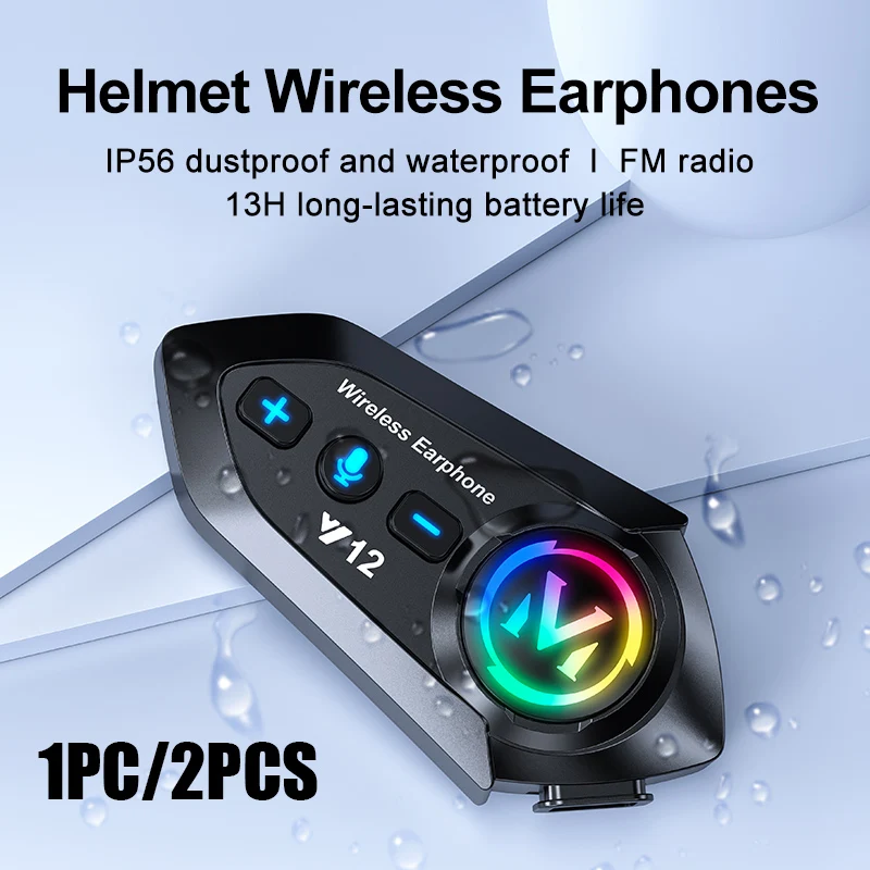 Dustproof Waterproof Helmet Earphone For Universal Motorcycle Helmet Three Buttons 13H Rain Ride Music Call Accessory