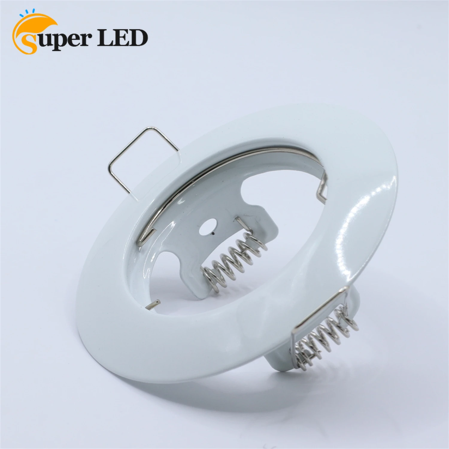 Bulat Led lampu sorot langit-langit Downlight tersembunyi Gu10 potongan 55mm memperbaiki perlengkapan pas melengkung