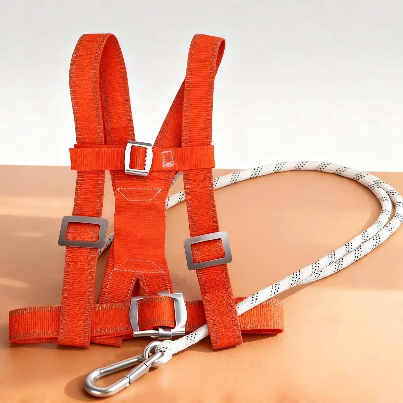 Safety Harness Fall Protection Kit with Shock Absorbing Lanyard Roofing Work Harnesses Full Body Safety Harness for Construction