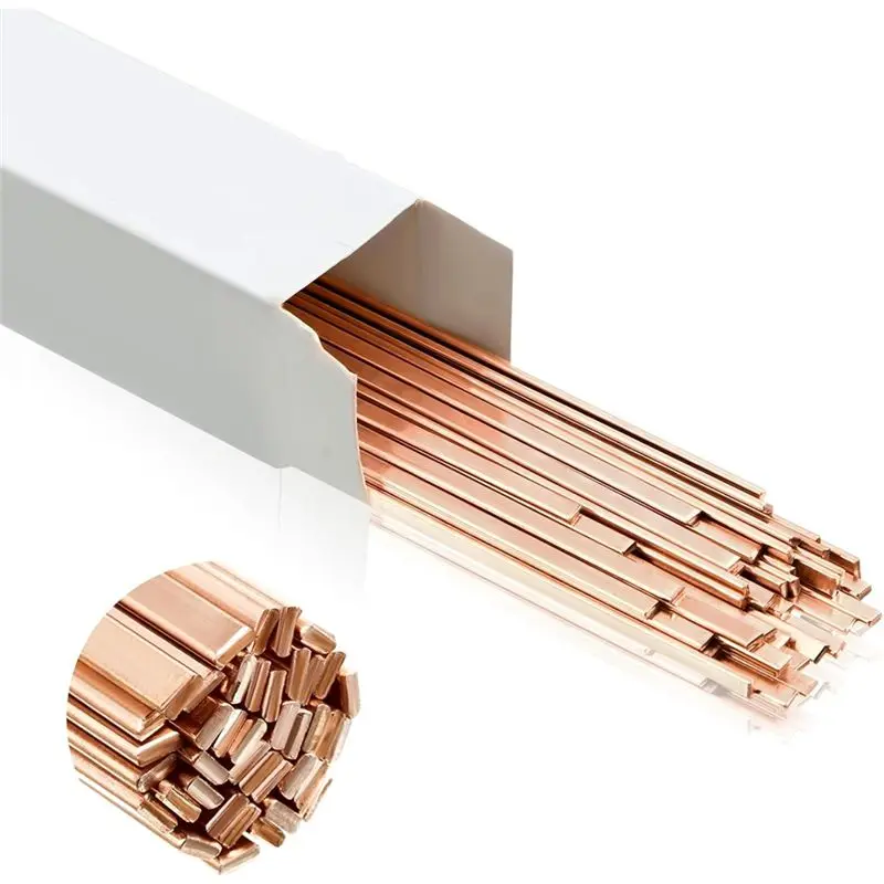YLS-Cold Storage For Air Conditioning Refrigerator Brazing Rods 40 Sticks Copper Alloy Flat Welding Industrial Grade