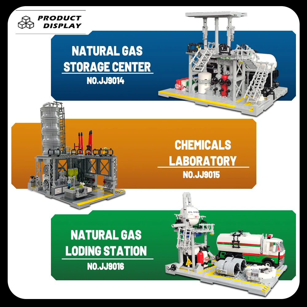 Chemical Plant Laboratory Natural Gas Storage Cente Transport Loading Station Bricks Model Building Blocks Idea Toy For Kid Gift