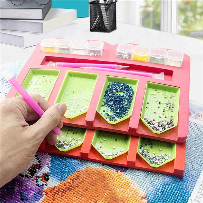 Multifunctional Diamond Painting Tray Holder Drill Pen Drill Pen Box Organizer High Quality DIY Craft Sewing Storage Tray