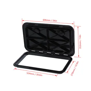 船用配件 ABS 甲板檢修艙蓋,適用於船舶,防水防紫外線防滑,尺寸 606 x 353 毫米/24 x 14 英寸 6 最佳銷售 海洋艙口 - №6