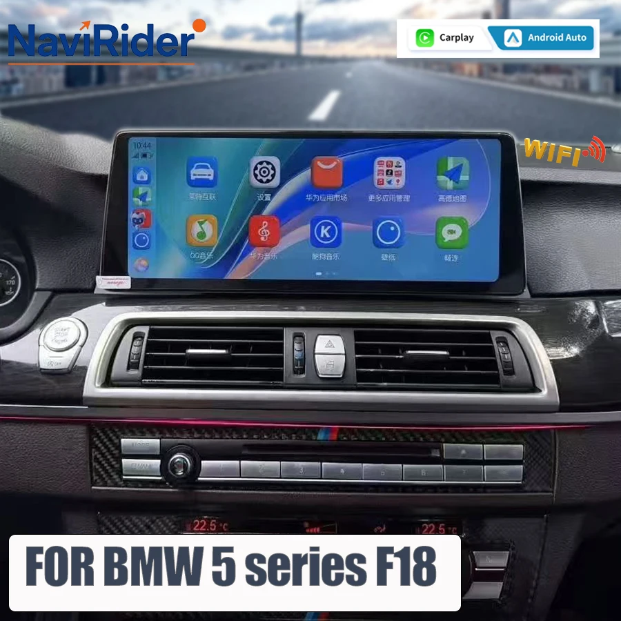 

12,8-дюймовый ультратонкий экран Android-навигации для BMW 5 серии GT F10 F11 F18, беспроводной автомобильный радиоприемник CarPlay, 4G, Wi-Fi, мультимедийный плеер