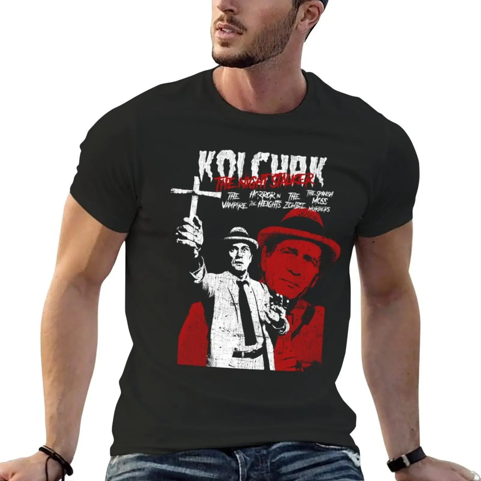 Kolchak - The Night Stalker T-shirt funnys plain sports fans mens plain t shirts