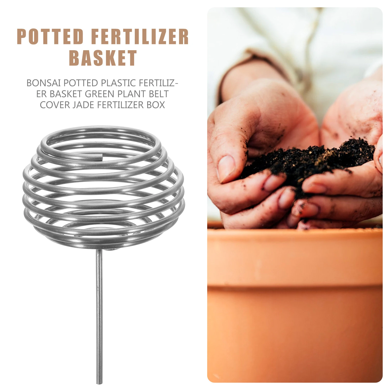 

10pcs Box Stainless Steel Durable Gardening Tool for Plants Flower Pot Reusable Planting Basket Slow
