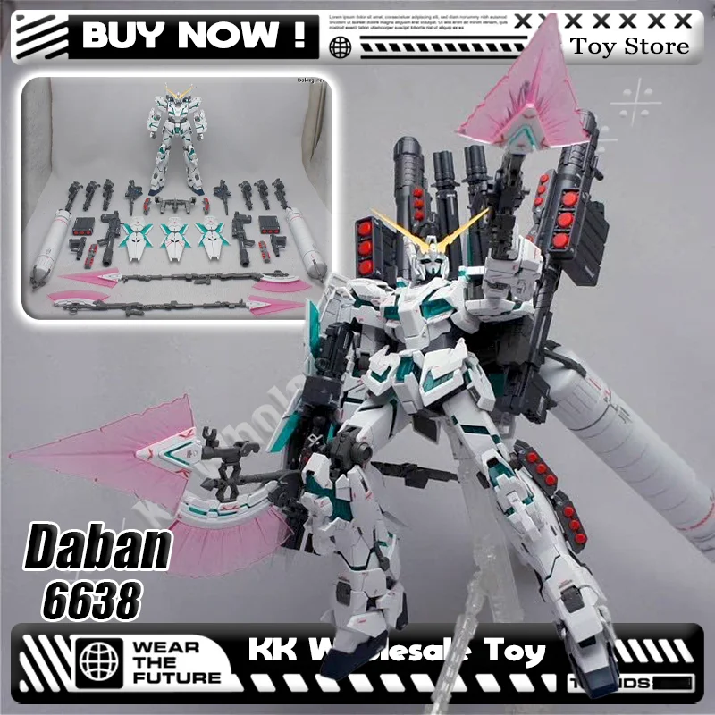 DABAN 6638 MG 1/100 RX-0 Full Armor Unicorn Assembly Model Kit Action Figures Robot Figurine Plastic Model Kits Customized