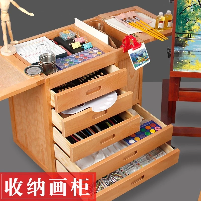 painting cart, art painting utensils, storage rack for calligraphy and painting