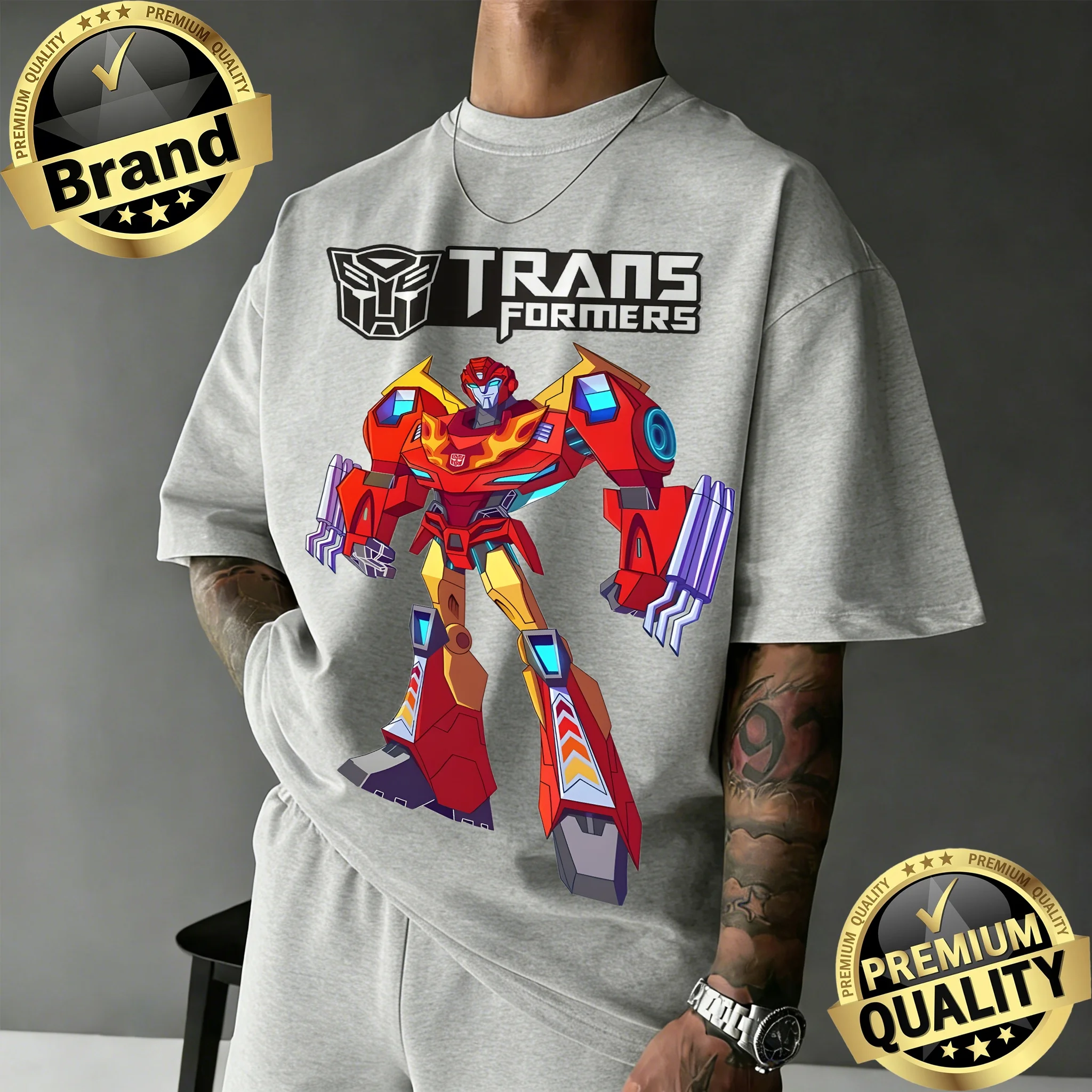 

2026 Summer Hasbro Transformers Rodimus Prime Graphic 100% Cotton Printed T-shirt Breathable Loose Versatile Comfortable Casual