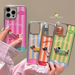 Case Compatible for IPhone 7Plus 13 12 15 11 14 16 Pro Max XR X XS Max 16 15 7 8 Plus Cartoon Creative Dachshund Cute Puppy Case
