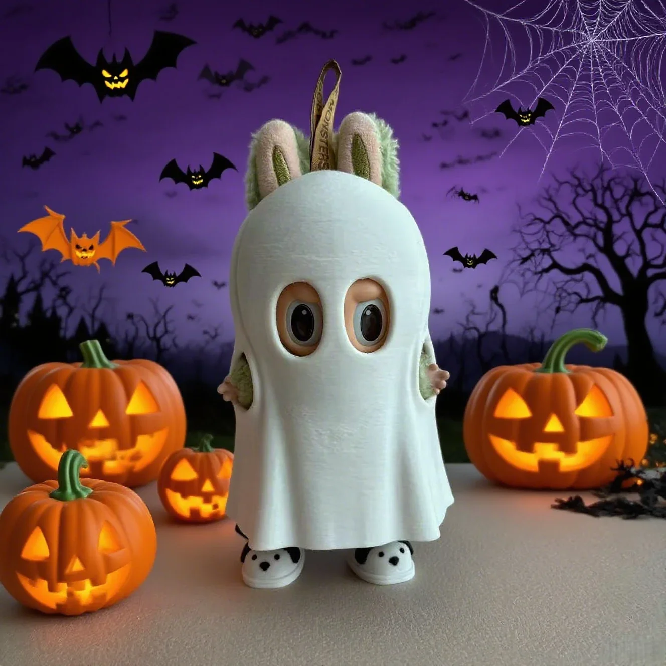 

for 15cm Labubu Halloween Creative Ghost Cloak Doll Outfit Spooky Cute Decorations Bodysuit Children's Toys Cosplay Clothes