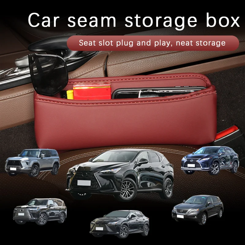 

Leather Car Seat Gap Organizer Multifunction Console Storage Box Car Interior Storage Pocket For Lexus RX 450 GX NX LX UX LM