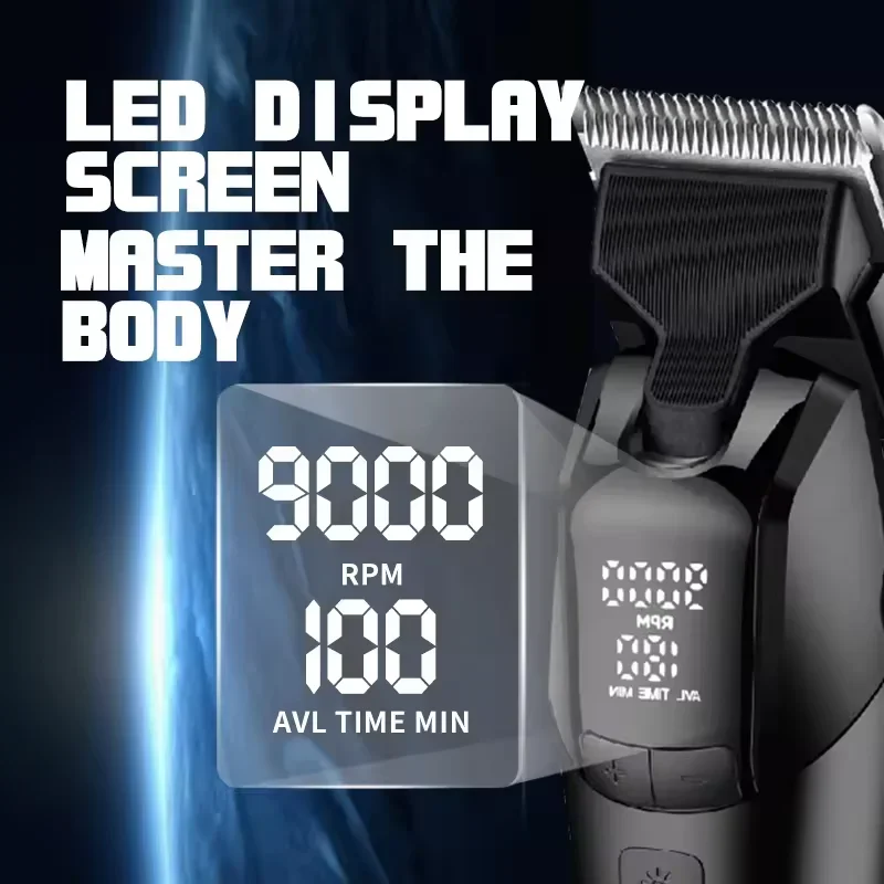 Kemei KM-1858 9000RPM 10W Hair Clipper KM-264 Rechargeable Electric Trimmer Original KM-T95 Shaver for Men Barber Clippers Kit