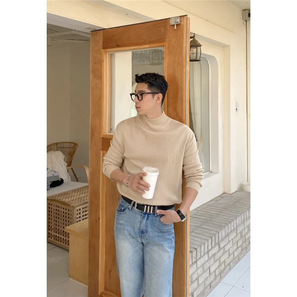 

Модный универсальный вязаный свитер оверсайз для повседневной носки, осень 2025, комфортный крой