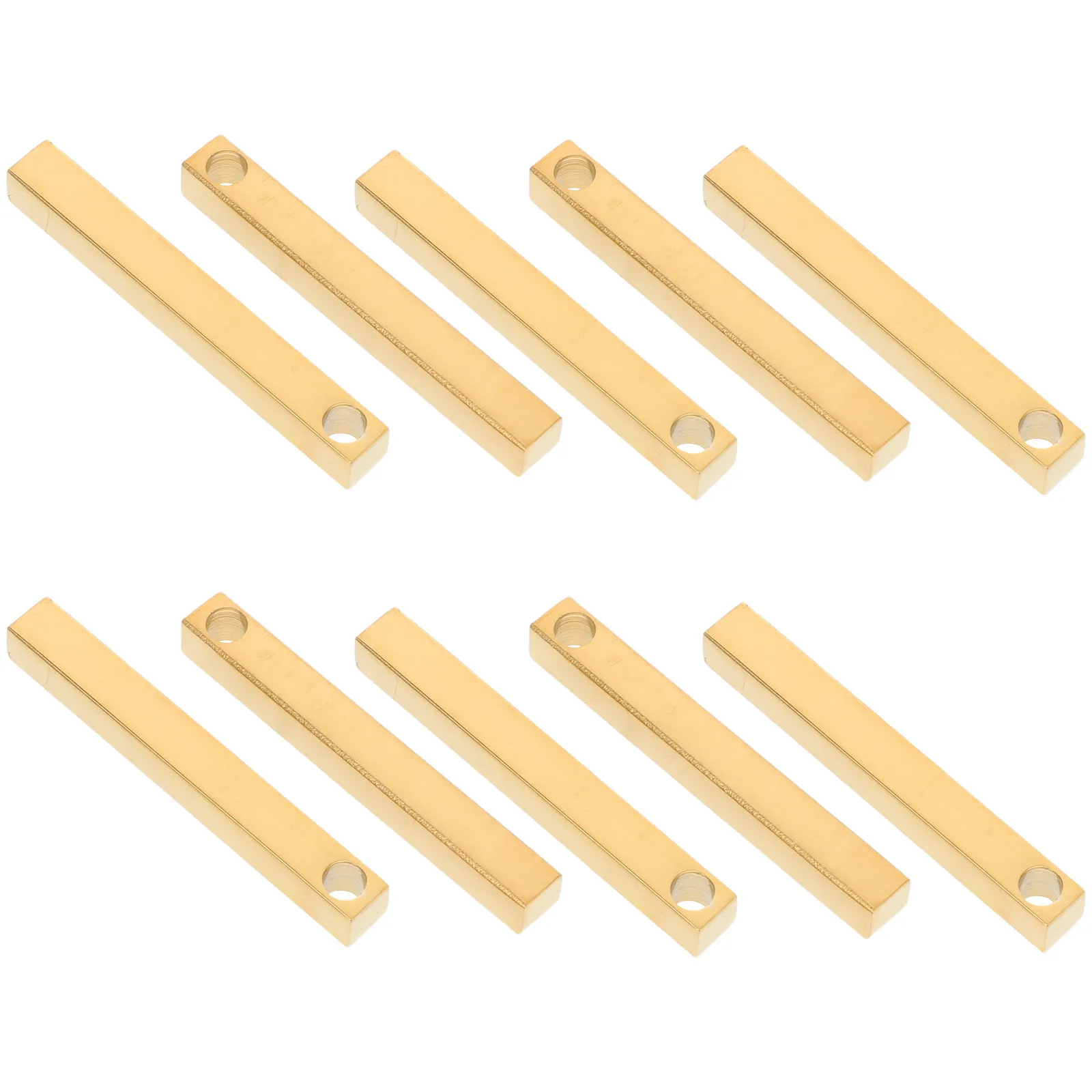 10Pcs Polished Stainless Steel Rectangle Engraving Bar Blank for DIY Necklace Bracelet Keychain Pendant Jewelry Making Name Tag view 6
