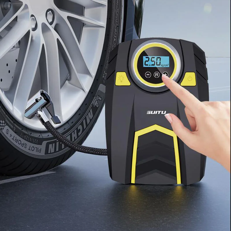 Digital tire inflator DC 12V car portable air compressor pump 150 PSI car air compressor suitable for cars, motorcycles