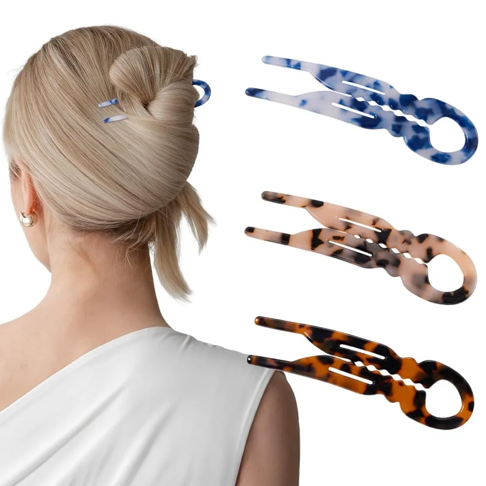 3 قطع من دبابيس الشعر الفرنسية من Sunolga للنساء، دبابيس شعر Lialys كبيرة 4.38 بوصة لجميع الشعر، شكل منحني لتناسب أفضل الرأس #1