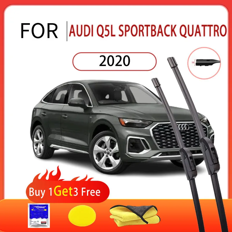 

For Audi Q5L Sportback quattro 2020 New Car Front Wiper Multifunctional Boneless Silent Wiper Blade Rubber Strip Auto Parts Hot