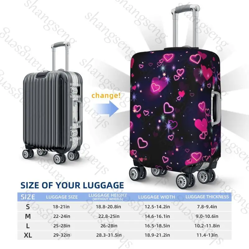 Love Print Thick Elastic Luggage Protective Cover Zipper Suit For 18-32in Bag Suitcase Covers Trolley Cover Travel