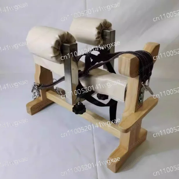 Solid Wood Pet Grooming & Acupuncture Table, Dog Restraint Frame with Tenon and Mortise, Pet Injection Table