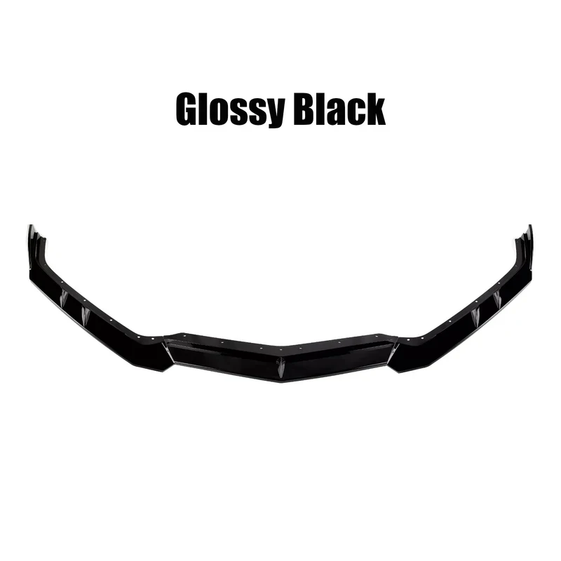 

C8 2 Door Z51 Stingray STG 3 2020-2024 Glossy Black Car Front Bumper Lip Spoiler Sp Carbon Look