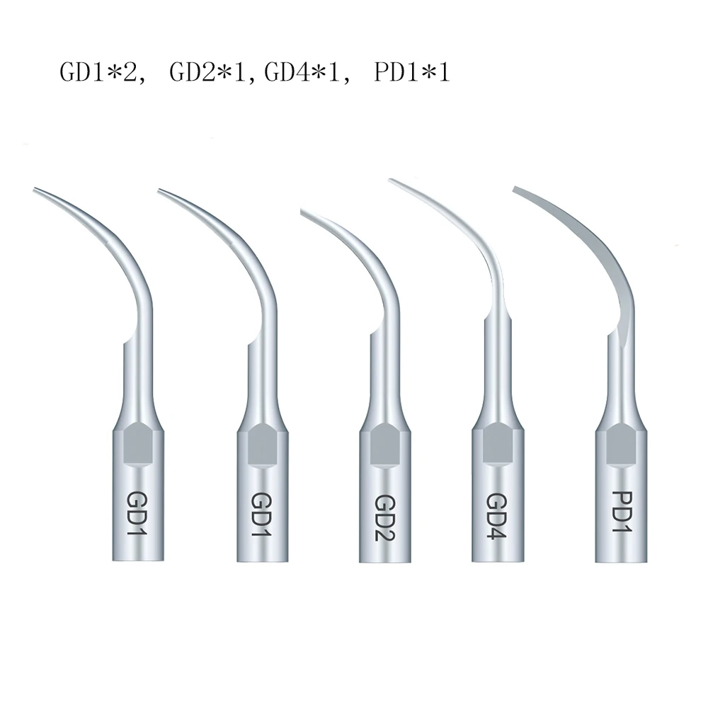 Embouts de détartreur dentaire pour Satelec NSK, pièce à main à ultrasons, GD1, GD2, GD3, GD4, GD5, GD6, 5 pièces