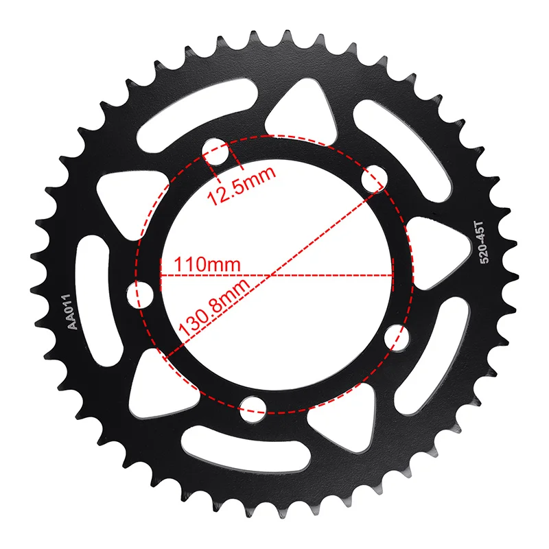 For BMW S1000 RR sport 2010 2019-2018 S1000 R 2013-2020 S1000 XR 2014-2024 44 / 45 T Teeth Tooth 520 Rear Sprocket Chain Wheel