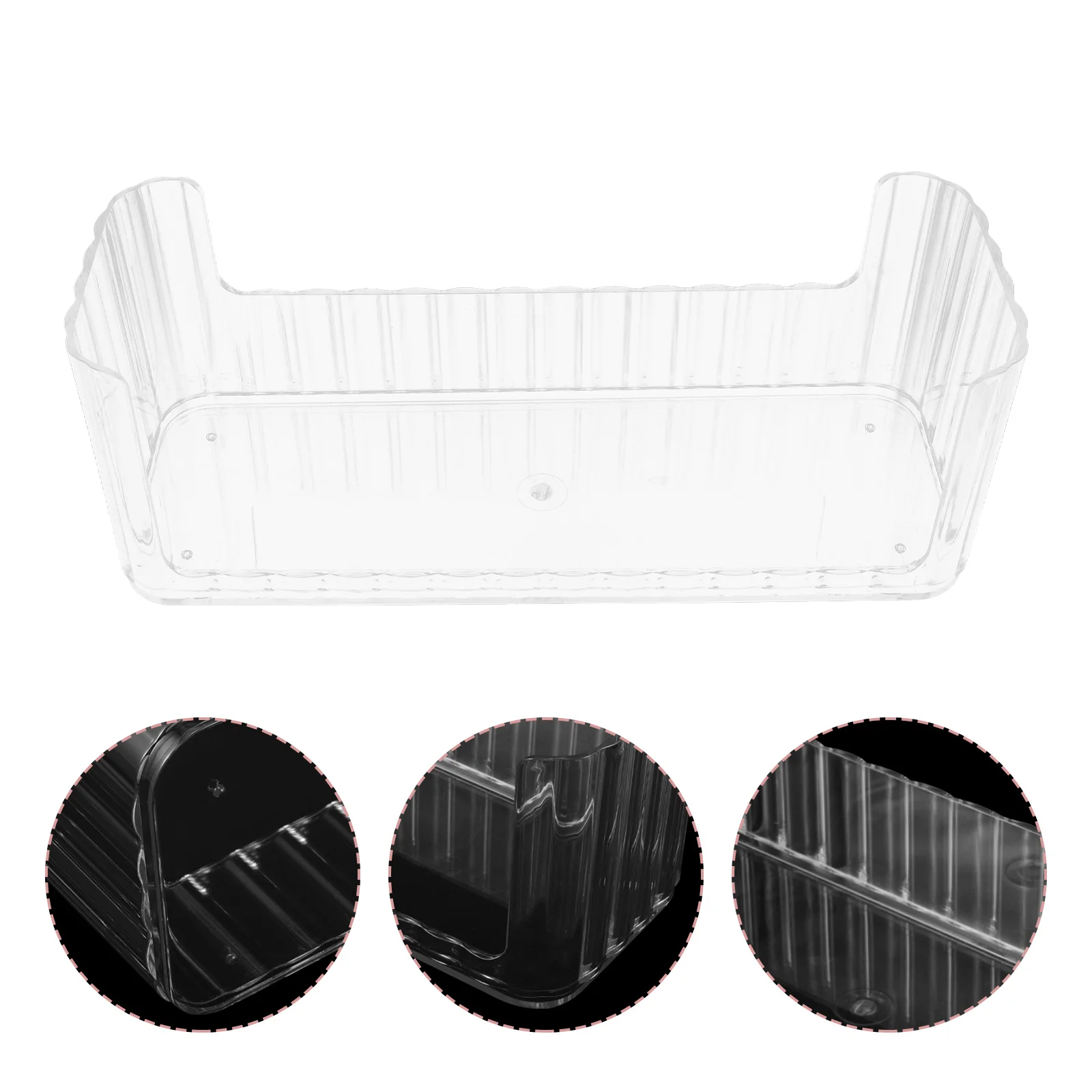 

1pcs Organizer Tray Transparent Storage For Makeup Jewelry Small Items Bathroom Cabinet Door Shelf Table Mount Clear