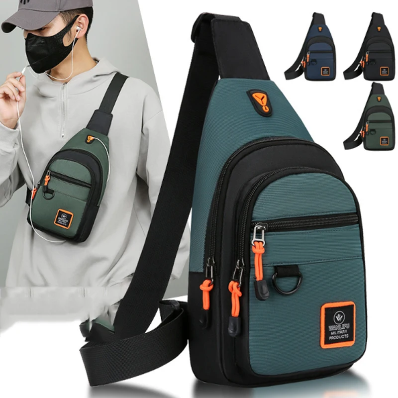 

Fashion Men's Crossbody Chest Bag Multi-layer Portable Business Casual Single Shoulder Sling Bag