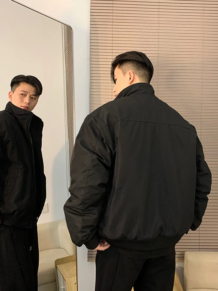 

American Sle Thiened ort Pilot Jaet Men's Cotton Coat Winter Warm Outerwear Cleanfit Polyester Fiber Long Sve Zipper