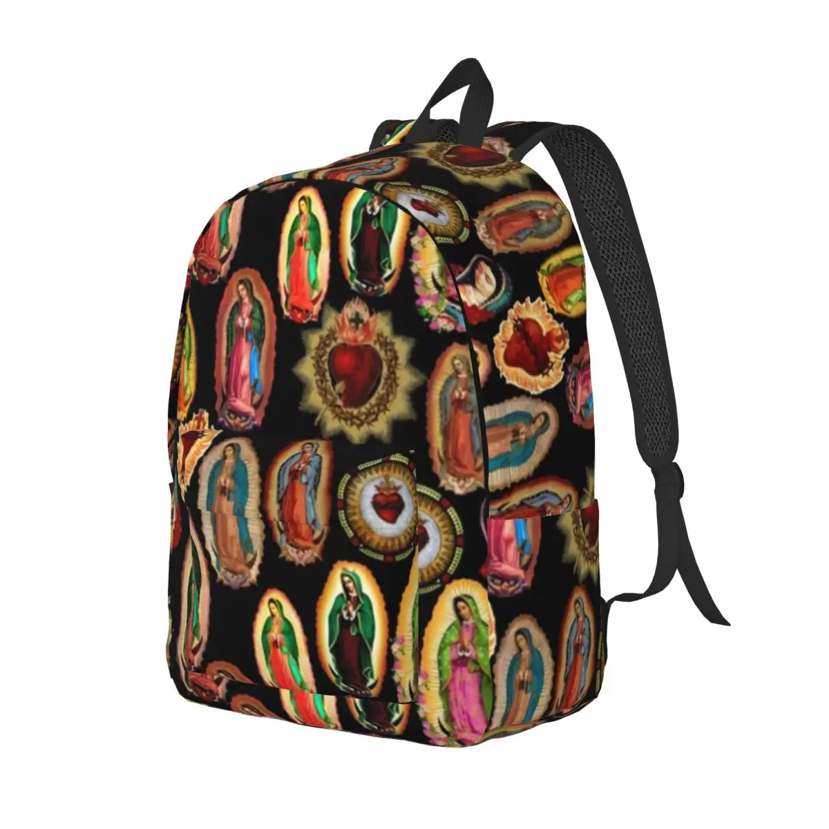 Our Lady Of Guadalupe Canvas Backpacks Virgin Mary Fashion Bag Picnic Backpack Unisex Bags