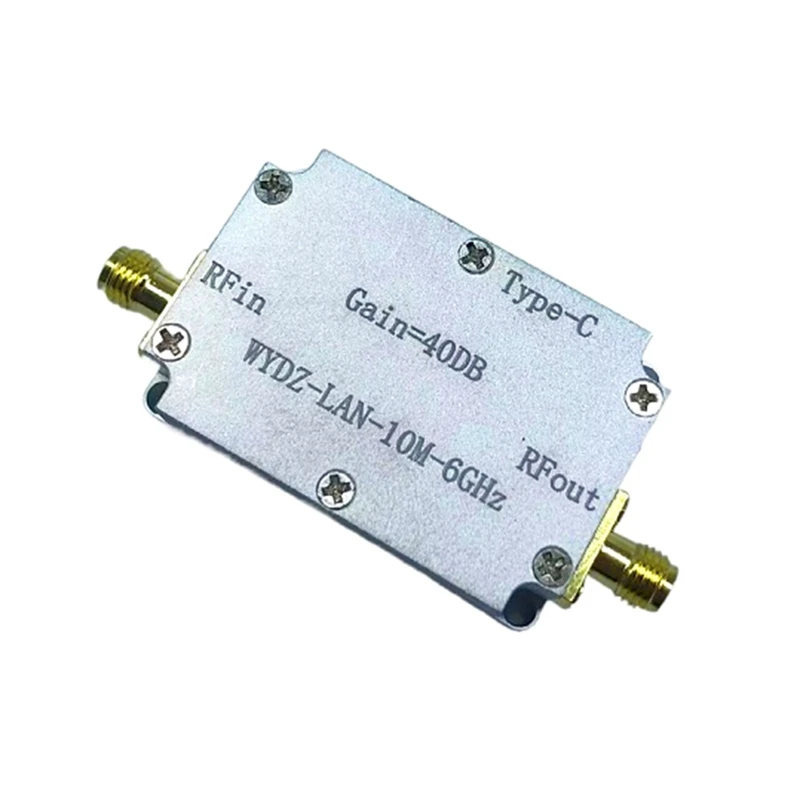 Aluminium Alloy Amplifier 10M-6Ghz Gain 40DB RF Amplifier Signal Driving Or Receiving Front End