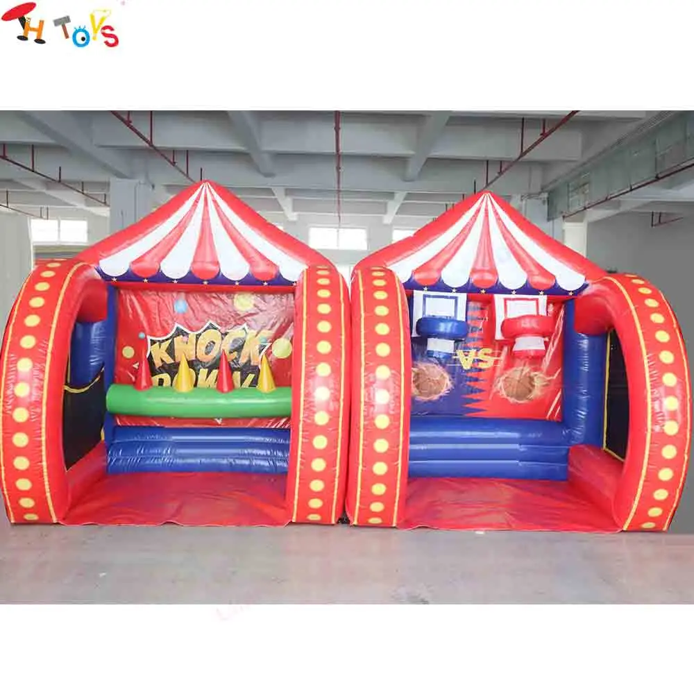 

2026 Популярные надувные карнавальные игры, структура на открытом воздухе, цирковая тема, спортивные игры, многокомпонентный комплект с воздуходувкой