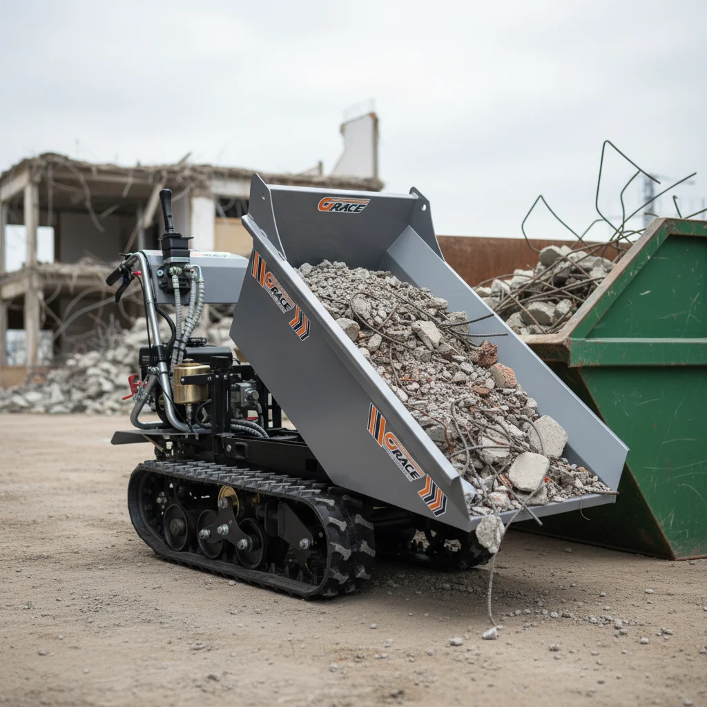 

Hydraulic Remote Control Mini Crawler Dumper 900kg Customized Construction Track Dumper