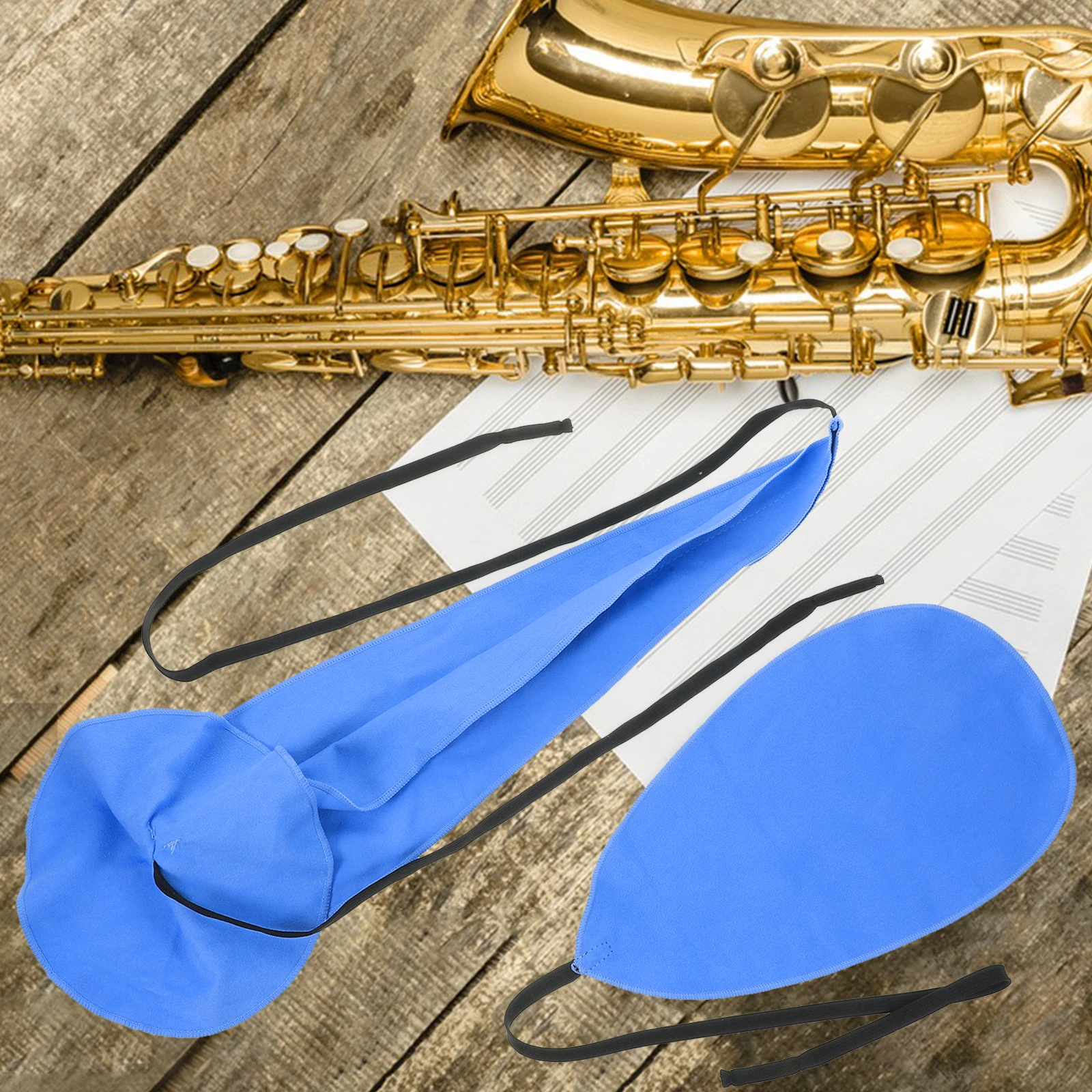 

2 pcs Saxophone Clarinet Cleaning Tools With Mouthpiece Cushions, Inner Chamber Cleaning Alto Saxophone Cleaning Cloth Tenor