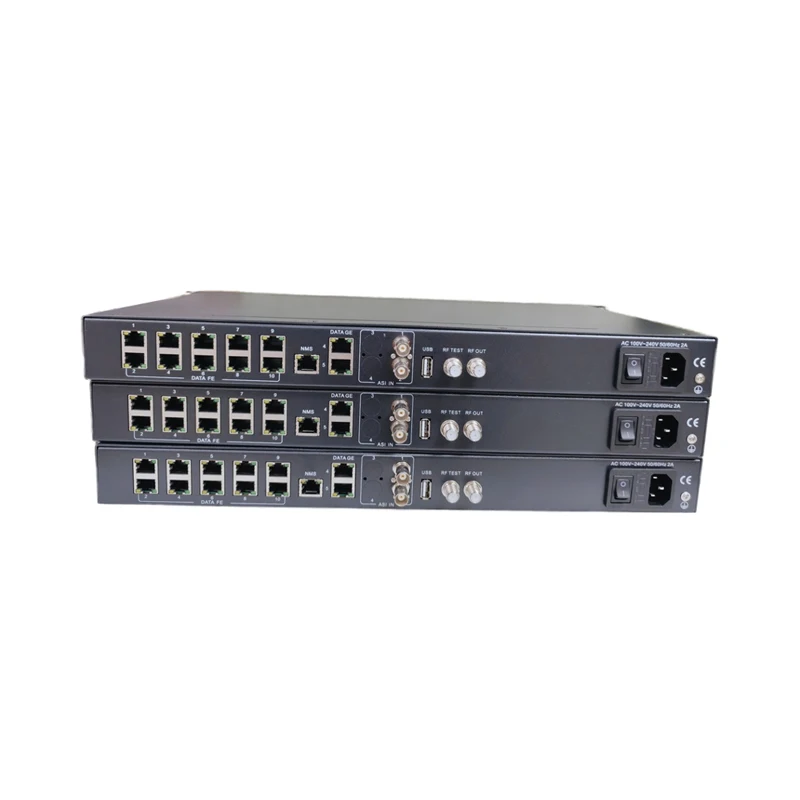 KUNUOMAGIC MiniMod Multi Port IP to DVB-C DVB-T ISDB-T RF Modulator with 5/8/12 Carriers Output Metal