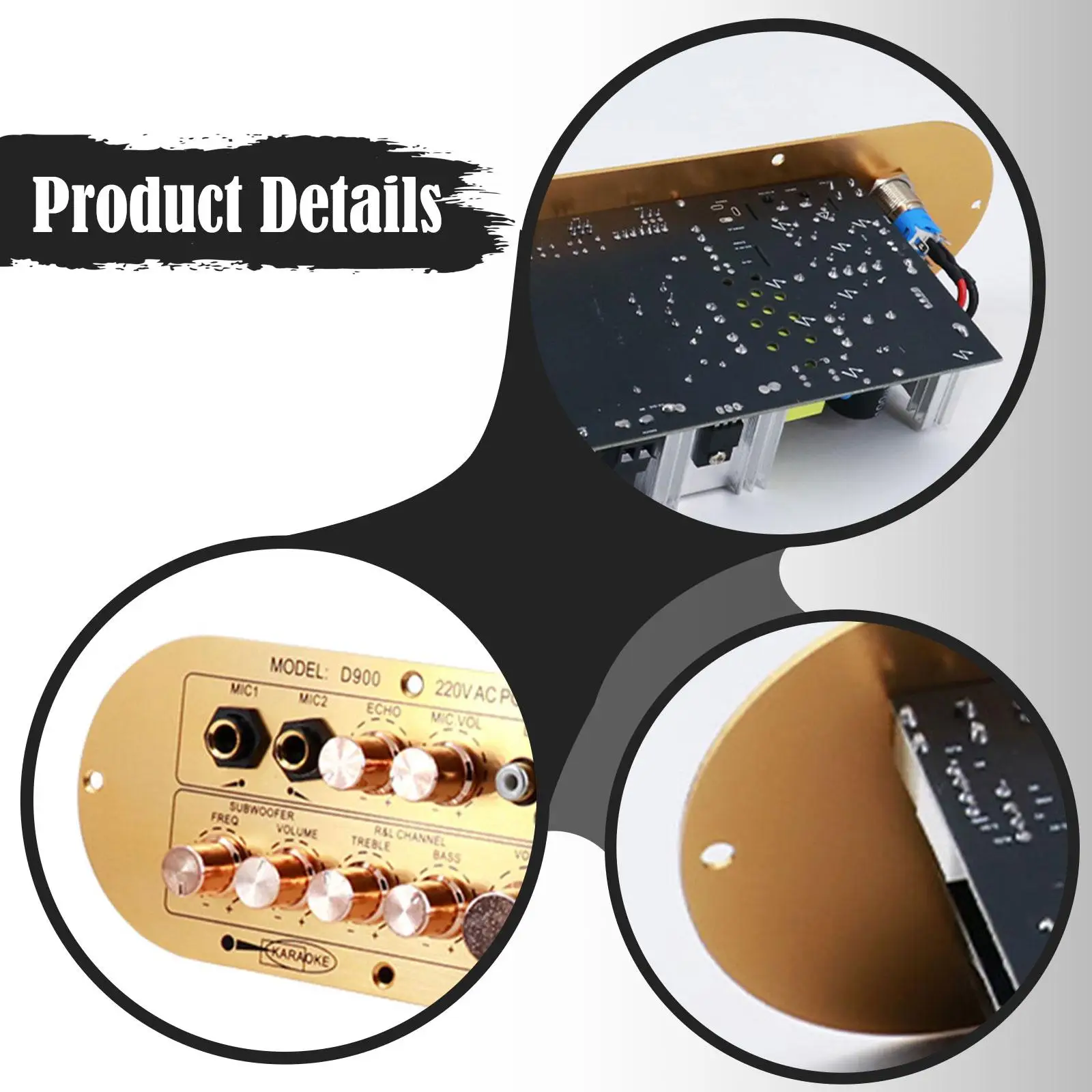 Picture 3: Digital Power Amplifier Board High Performance DIY Speaker D900 2.1 Universal Bluetooth for Mic AUX USB Smartphones Computers