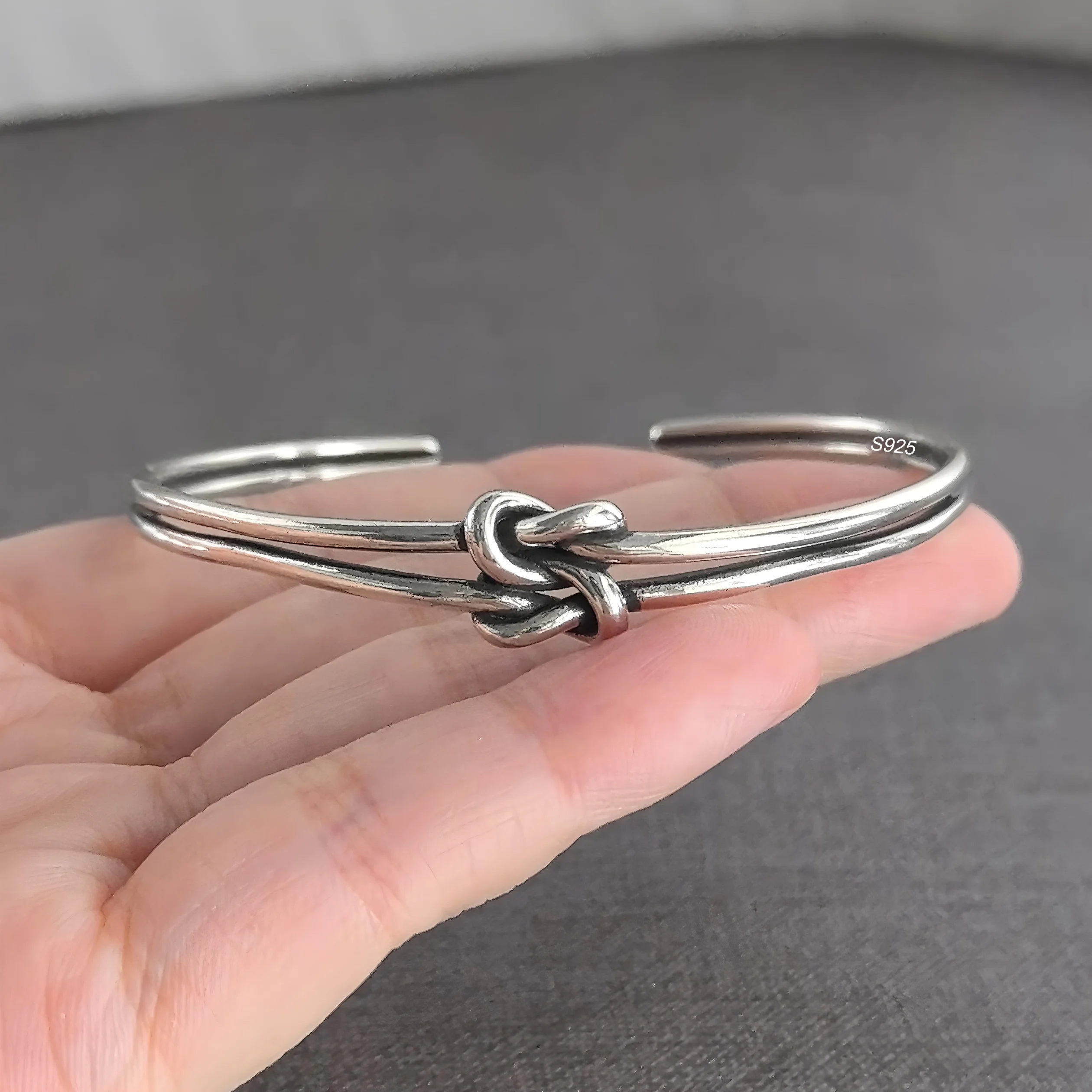 VENTFILLE 925 Sterling Silver Vintage Pattern Bracelet For Women Bangle Punk Irregular Temperament Niche Jewelry Gift Dropship