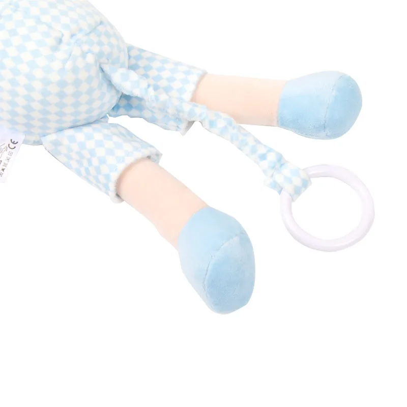Adorable Baby Music Pull-String Soothing Toy - Cute Plush Doll Hanging Rattle for Boys & Girls